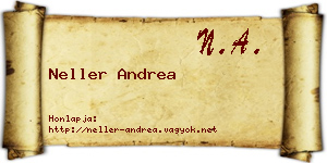 Neller Andrea névjegykártya
